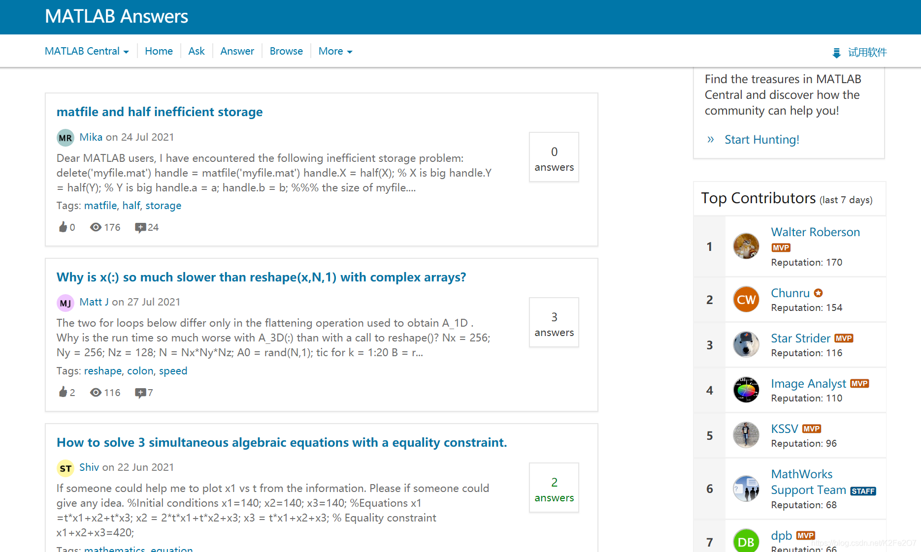 MathWorks社区讨论